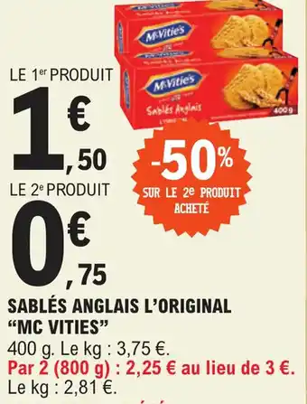 E.Leclerc SABLÉS ANGLAIS L'ORIGINAL "MC VITIES" offre