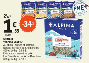 E.Leclerc CROZETS "ALPINA SAVOIE" offre