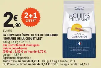 E.Leclerc LA CHIPS MILLÉSIME AU SEL DE GUÉRANDE "DOMAINE DE LA CROUSTILLE" offre