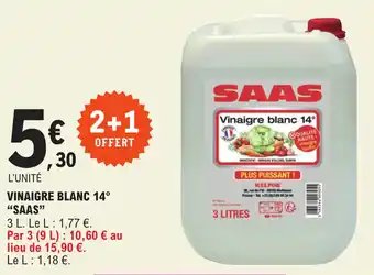E.Leclerc VINAIGRE BLANC 14° "SAAS" offre