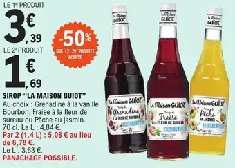 E.Leclerc SIROP "LA MAISON GUIOT” offre