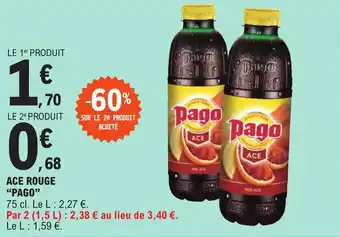E.Leclerc ACE ROUGE "PAGO" offre