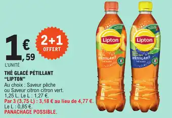 E.Leclerc THÉ GLACÉ PÉTILLANT "LIPTON" offre