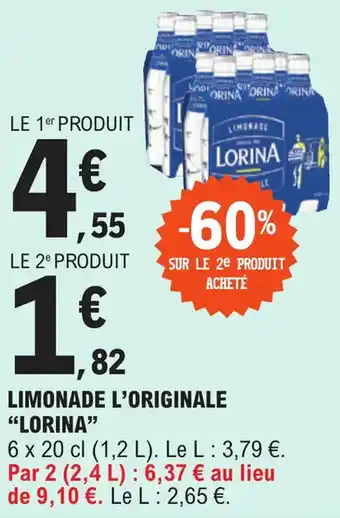 E.Leclerc LIMONADE L'ORIGINALE "LORINA" offre