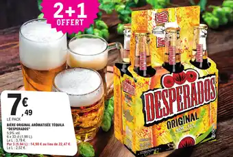 E.Leclerc BIÈRE ORIGINAL ARÔMATISÉE TÉQUILA “DESPERADOS” offre