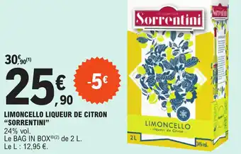 E.Leclerc LIMONCELLO LIQUEUR DE CITRON "SORRENTINI" offre