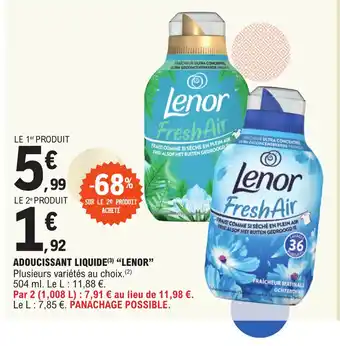E.Leclerc ADOUCISSANT LIQUIDE (3) "LENOR" offre