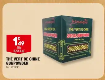 ALDI Mosaïque THÉ VERT DE CHINE GUNPOWDER offre