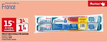 Auchan Auchan - pâte à tarte feuilletée offre