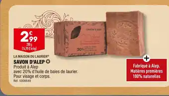 ALDI LA MAISON DU LAURIER SAVON D’ALEP offre