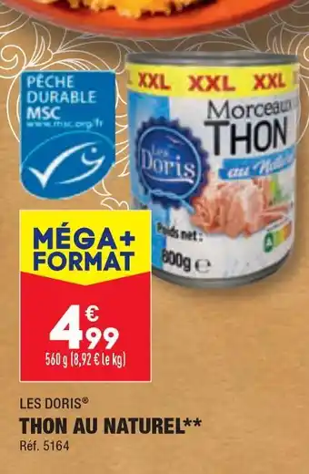 ALDI LES DORIS THON AU NATUREL offre