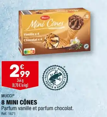ALDI MUCCI 8 MINI CÔNES offre