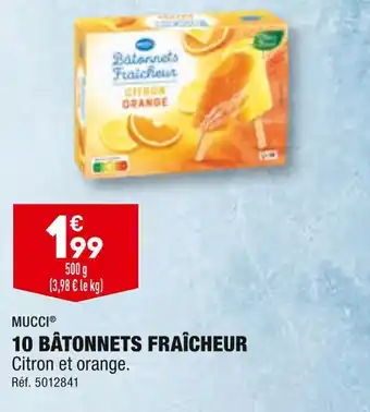 ALDI MUCCI 10 BÂTONNETS FRAÎCHEUR offre
