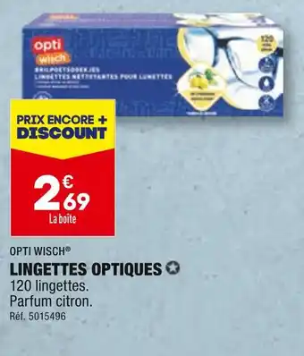 ALDI OPTI WISCH LINGETTES OPTIQUES offre