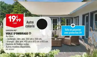 ALDI GARDENLINE VOILE D’OMBRAGE offre