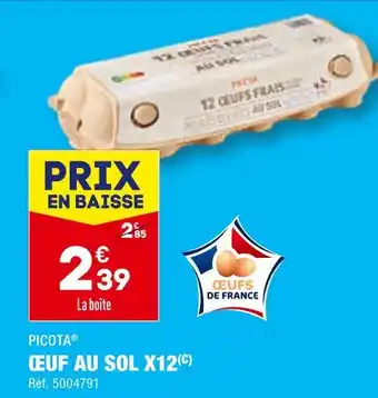 ALDI PICOTA ŒUF AU SOL X12 offre