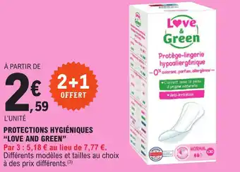 PROTECTIONS HYGIÉNIQUES "LOVE AND GREEN"