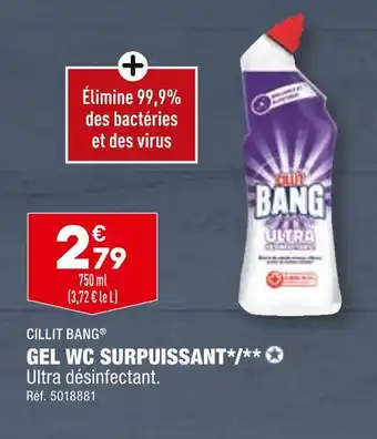 ALDI CILLIT BANG GEL WC SURPUISSANT offre