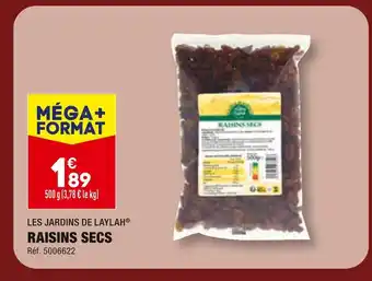 ALDI LES JARDINS DE LAYLAH RAISINS SECS offre