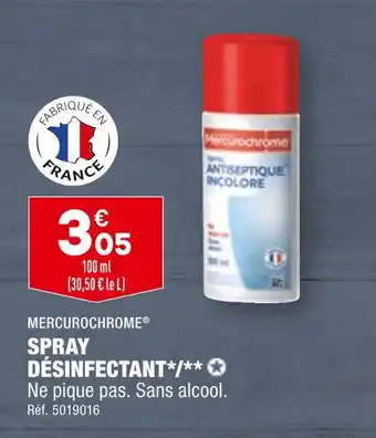 ALDI MERCUROCHROME SPRAY DÉSINFECTANT offre