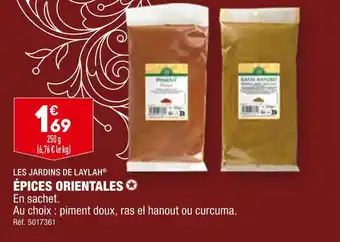 ALDI LES JARDINS DE LAYLAH ÉPICES ORIENTALES offre