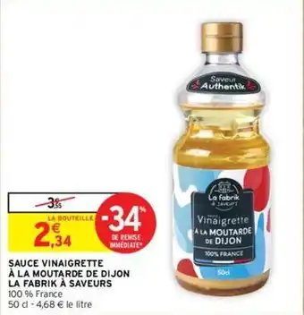 Intermarché Sauce à base de moutarde et miel offre