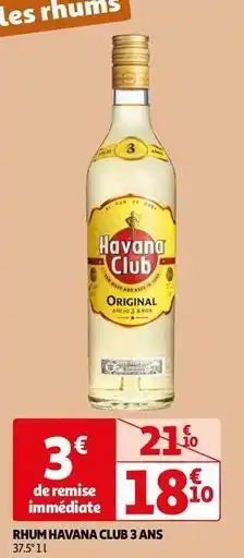 Auchan Havana club - rhum 3 ans offre