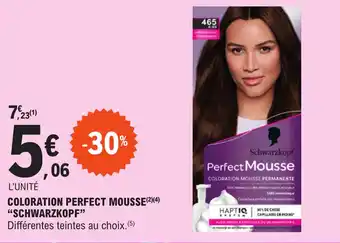 E.Leclerc COLORATION PERFECT MOUSSE(2)(4) "SCHWARZKOPF" offre