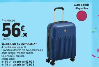 E.Leclerc VALISE LIMA 55 CM "DELSEY" offre