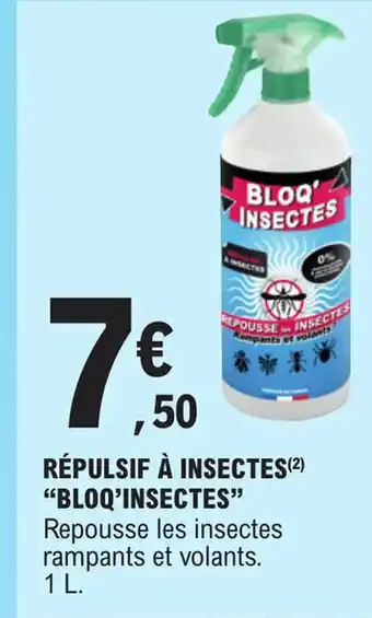 E.Leclerc RÉPULSIF À INSECTES BLOQ INSECTES offre