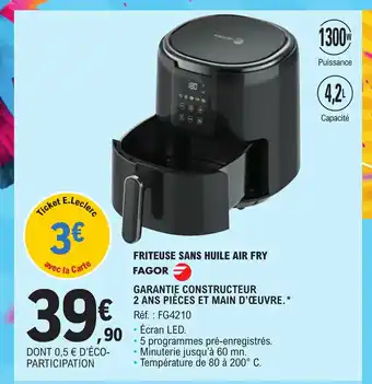 E.Leclerc GARANTIE CONSTRUCTEUR 2 ANS PIÈCES ET MAIN D'ŒUVRE.* offre