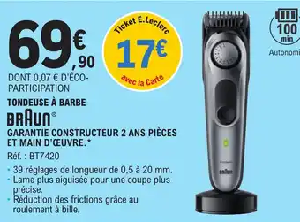 E.Leclerc GARANTIE CONSTRUCTEUR 2 ANS PIÈCES ET MAIN D'ŒUVRE.* offre