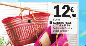 E.Leclerc PANIER DE PLAGE 42 X 35 X 22 CM offre