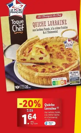 Lidl Quiche lorraine offre