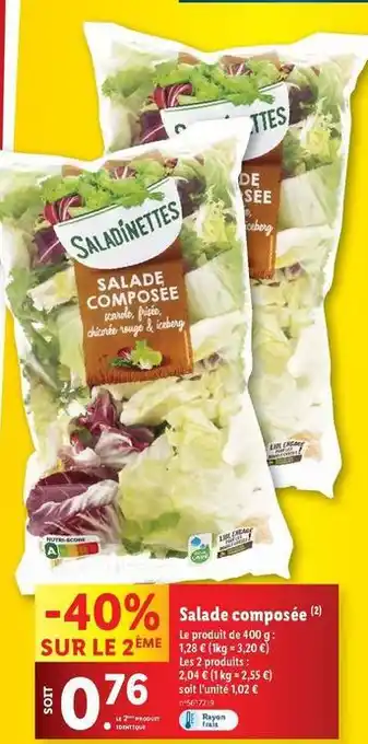 Lidl Salade composee offre