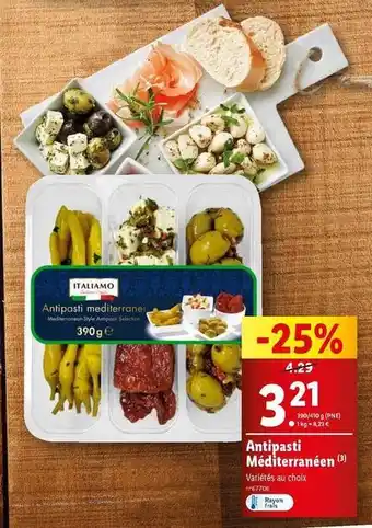 Lidl Italiamo - antipasti méditerranéen offre