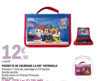 E.Leclerc POCHETTE DE COLORIAGE LA PAT' PATROUILLE offre