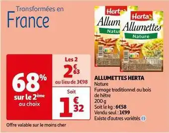 Auchan Herta - allumettes offre