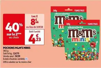 Auchan M&m's - pochons minis offre