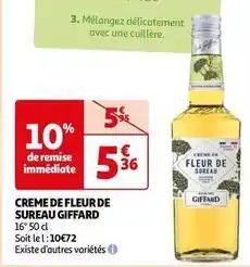 Auchan Giffard - creme de fleur de sureau offre