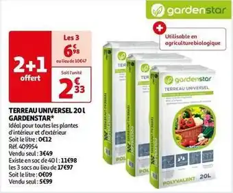 Auchan Gardenstar - terreau universel offre