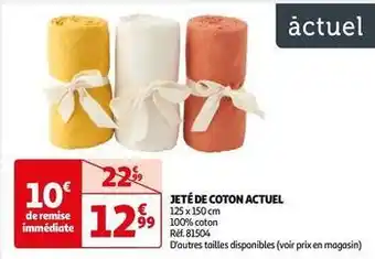 Auchan Àctuel - jeté de coton offre