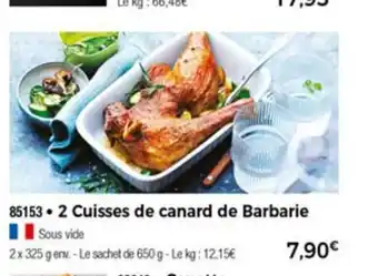 Thiriet 2 Cuisses De Canard De Barbarie offre