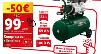 Lidl Compresseur silencieux offre