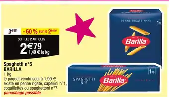 Cora x Carrefour BARILLA Spaghetti n°5 offre