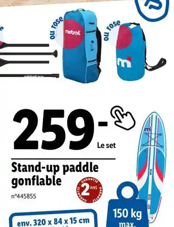 Lidl Stand-up paddle gonflable offre