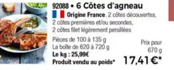 Thiriet 6 Cotes D'Agneau offre