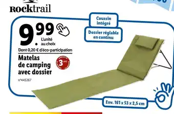 Lidl Matelas de camping avec dossier offre
