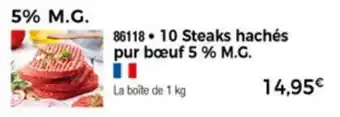 Thiriet 10 Steaks Hachès Pur Boeuf 5% M.G. offre