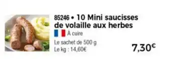 Thiriet 10 Mini Saucisses De Volaille Aux Herbes offre